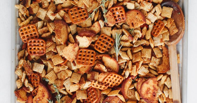 Holiday Chex Mix with Brown Butter & Herbs