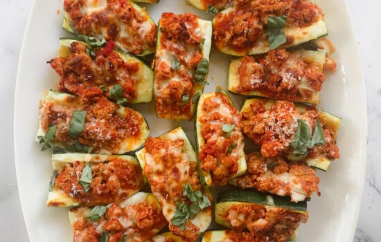 Zucchini Lasagna Boats (Low Carb, Gluten Free)