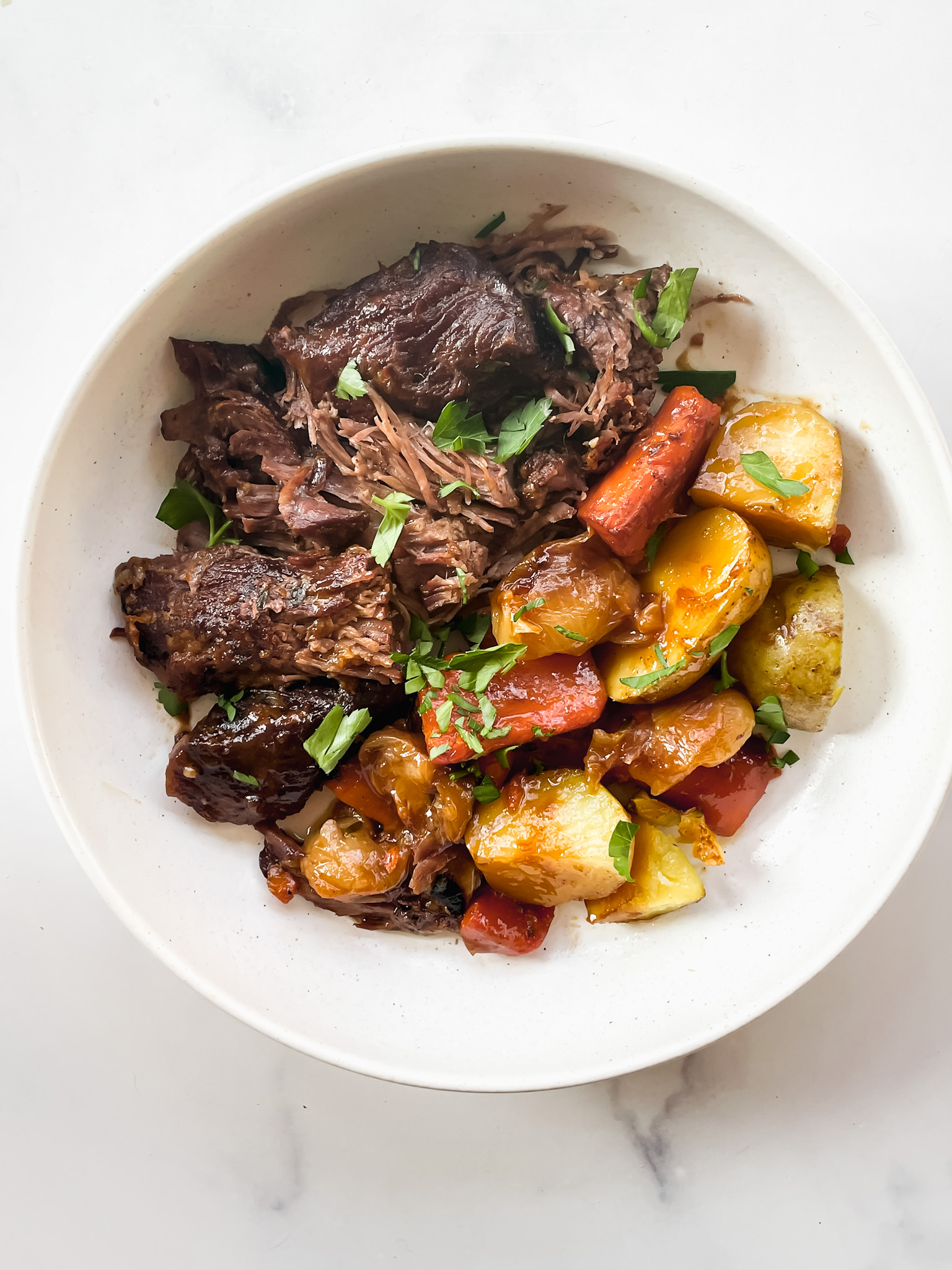 Perfect Pot Roast with Lots of Vegetables            (Gluten-Free)