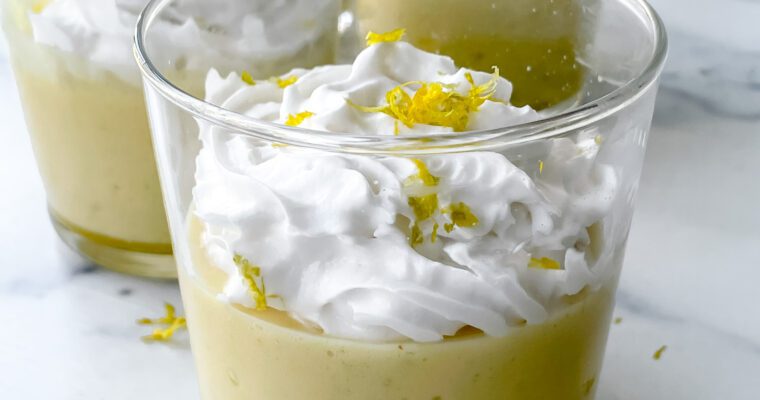Magic Lemon Meringue Pie Pudding    (Dairy-Free, Gluten-Free, Vegetarian)
