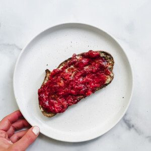 Low Sugar Strawberry Jam on Toast