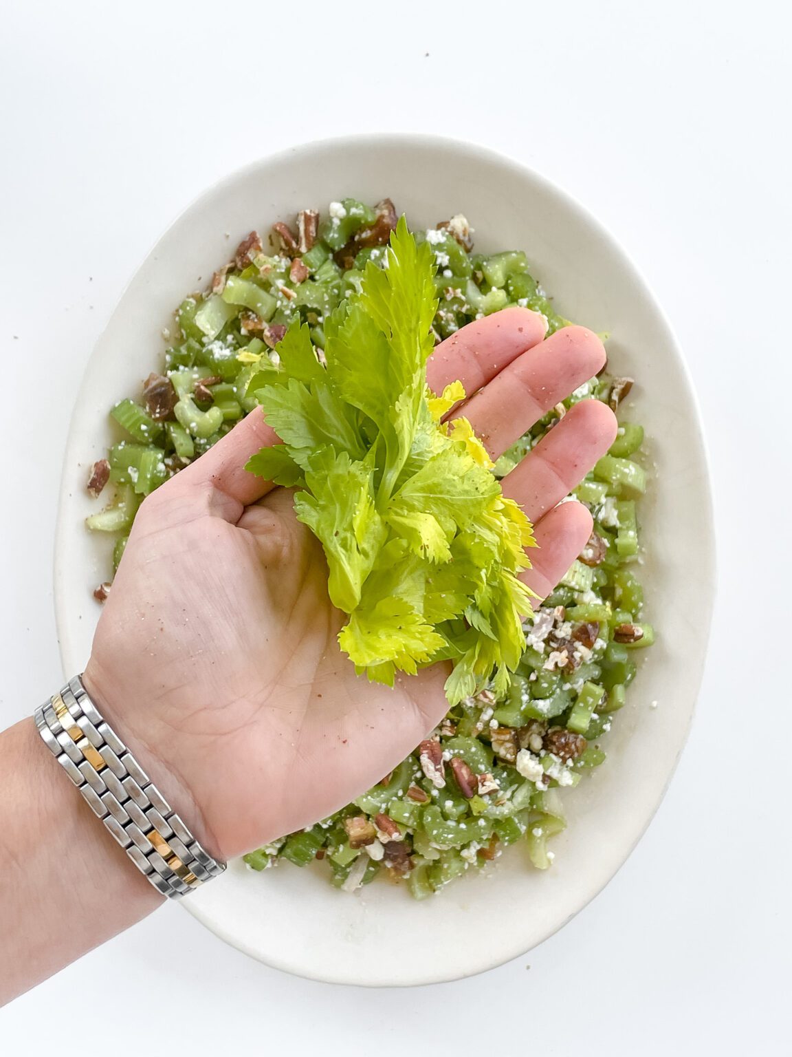 Celery Chopped Salad with Dates, Feta and Nuts (Vegetarian...