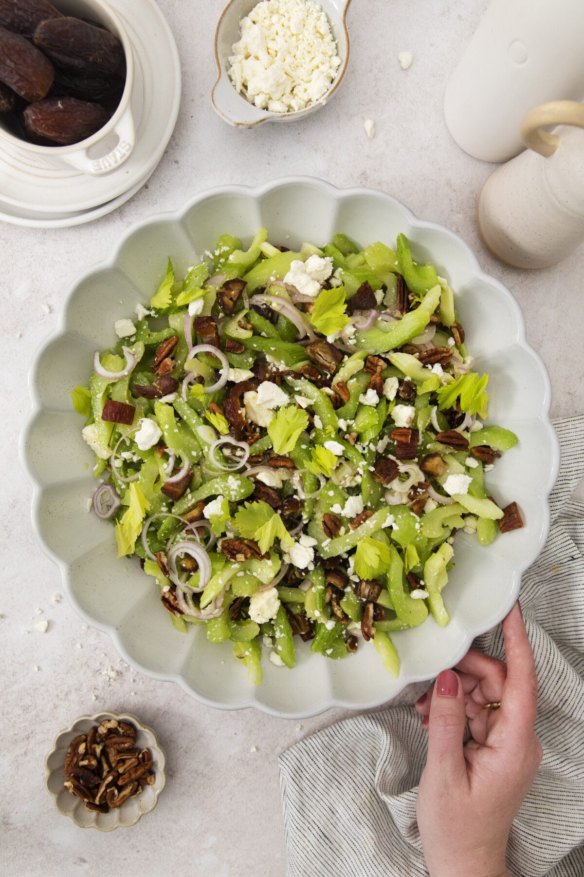 bowl of chopped celery salad