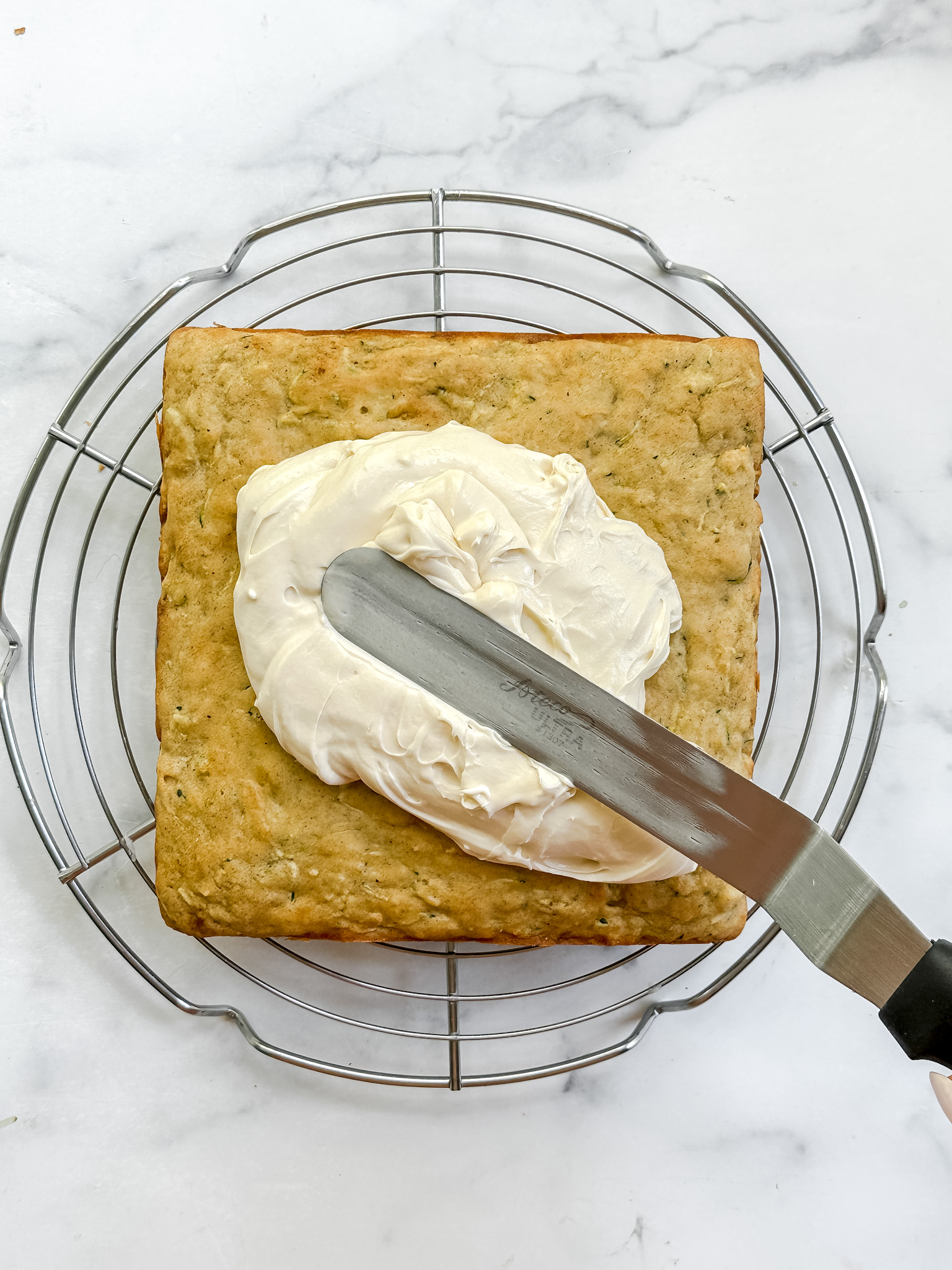 OneBowl Zucchini Cake with Cream Cheese Frosting (GF)