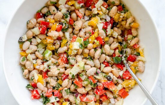 Rainbow White Bean Salad (Easy, Healthy Meal Prep!) (Gluten Free)