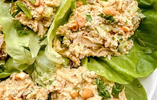 Curry Cashew Chicken Salad (Quick and SO Flavorful!)